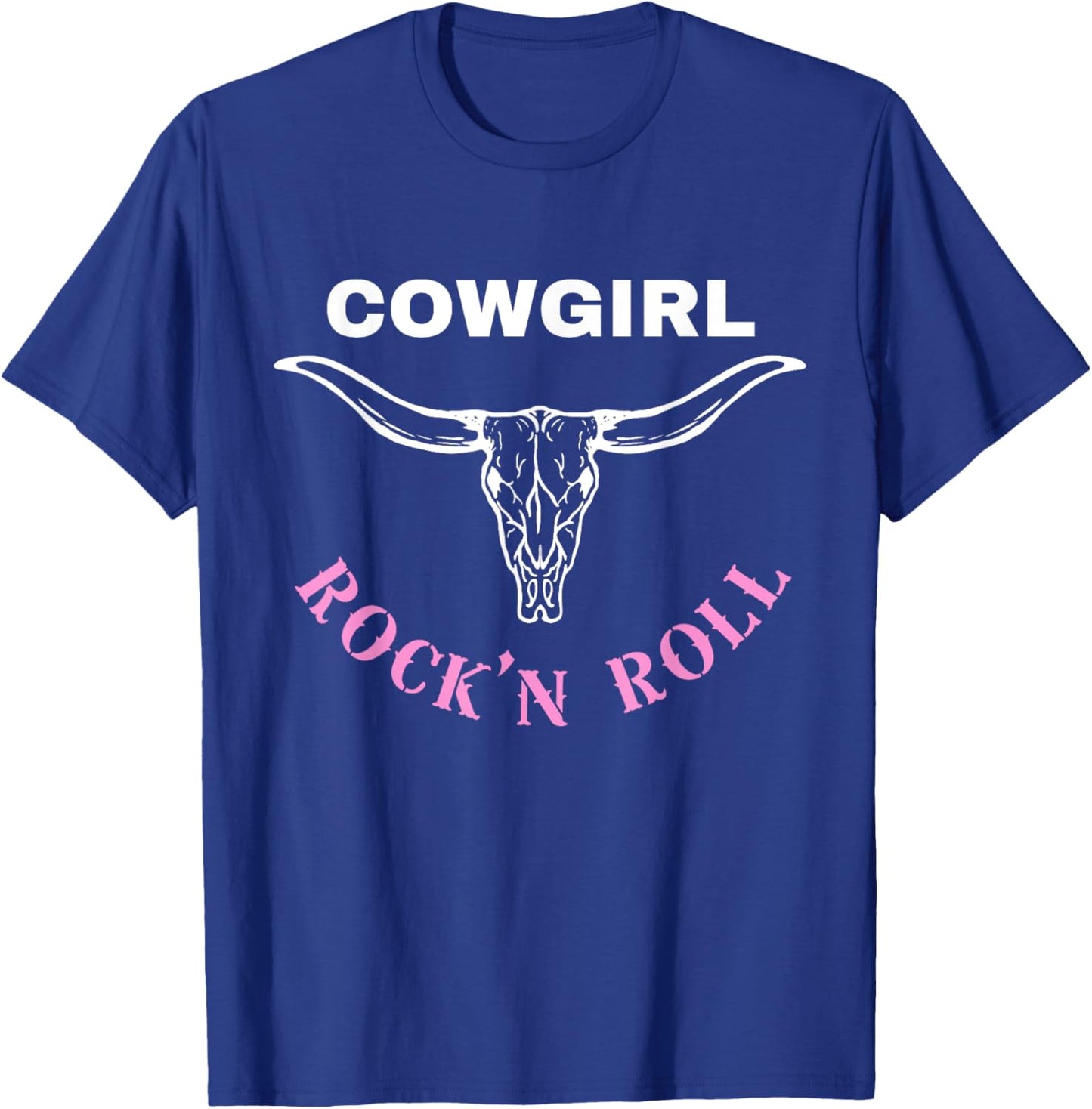 Cowgirl Rock'n Roll for Western Country Music Concert Lovers T-Shirt - T-Shirt | Royal