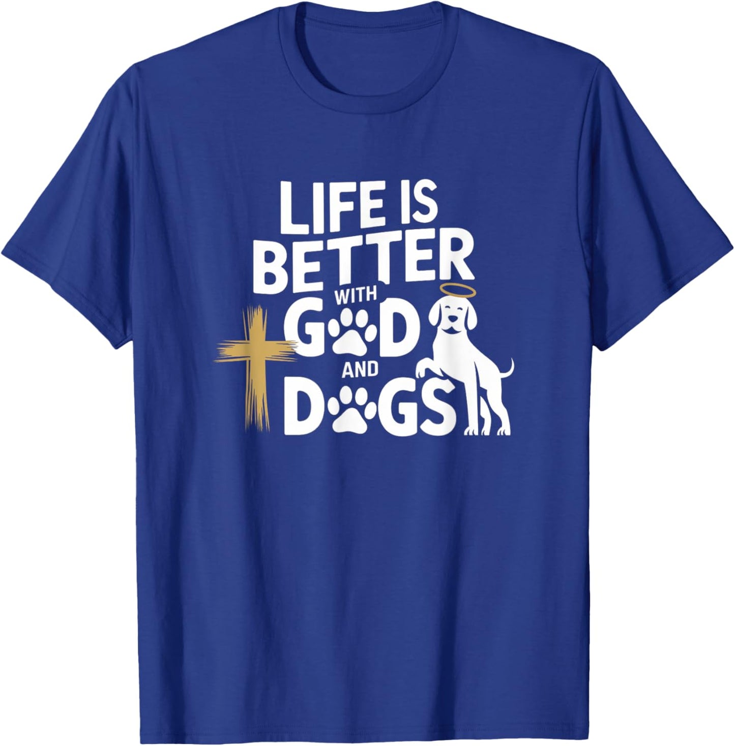 Adults Dog Lovers Spiritual/Religious Classic Fit Black T-Shirt - T-Shirt | Royal