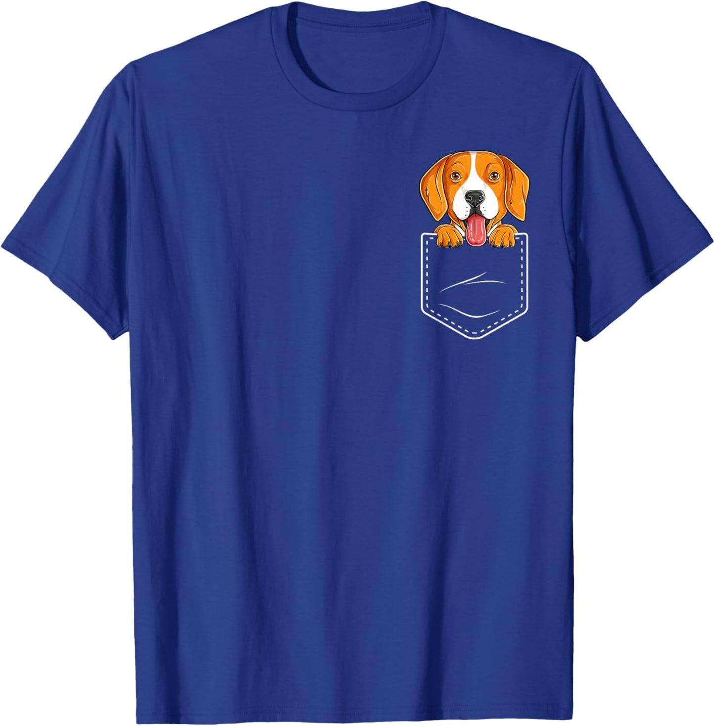Beagle Dog In The Pocket Funny Beagle Lovers Men Women Kids T-Shirt - T-Shirt | Royal