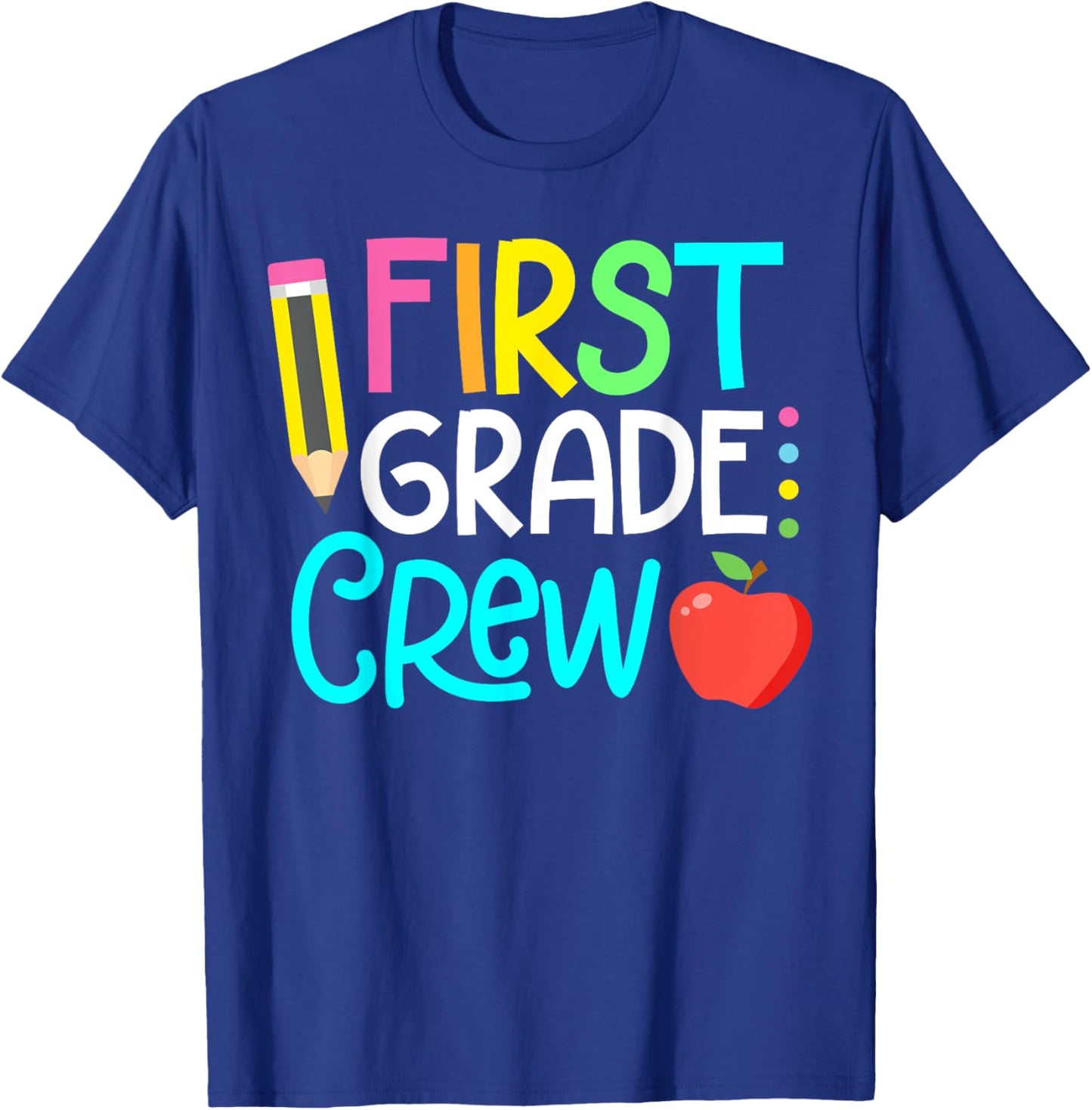 Team 1st Grade Crew Back To School 1st Grade Teacher Kids T-Shirt - T-Shirt | Royal