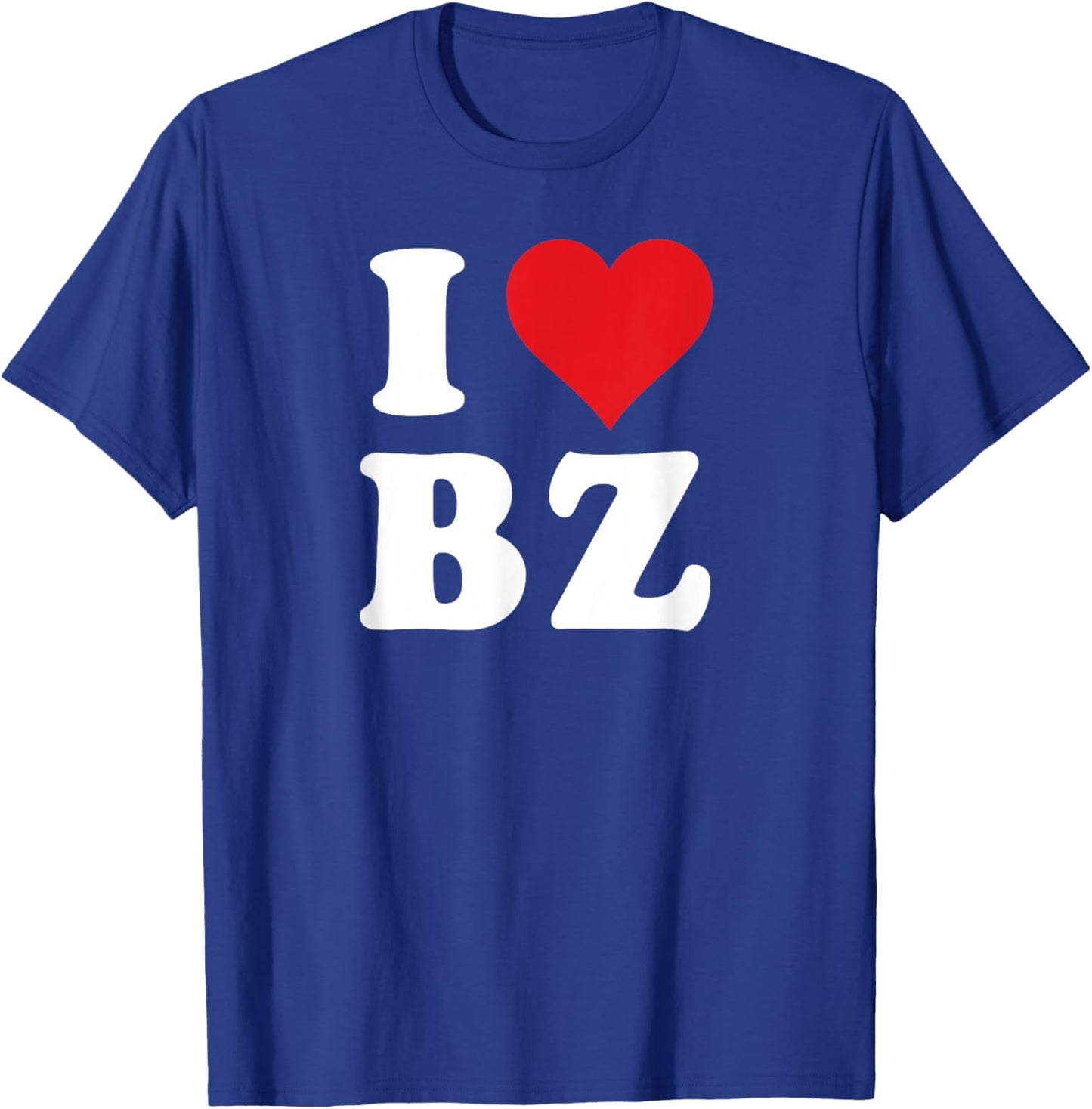 I Heart BZ Initials I Love B.Z. First And Last Name B Z T-Shirt - T-Shirt | Royal