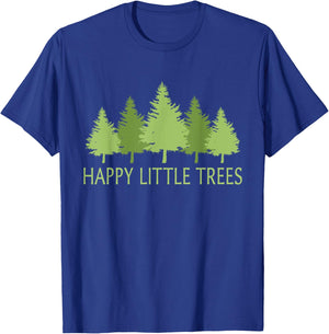 Happy Little Vintage Adorable Forest Funny Outfits Trees T-Shirt - T-Shirt | Royal