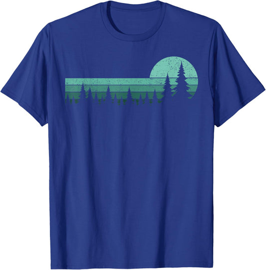 Trees Wildlife Nature Vintage Forest Woman Girl T-Shirt - T-Shirt | Royal
