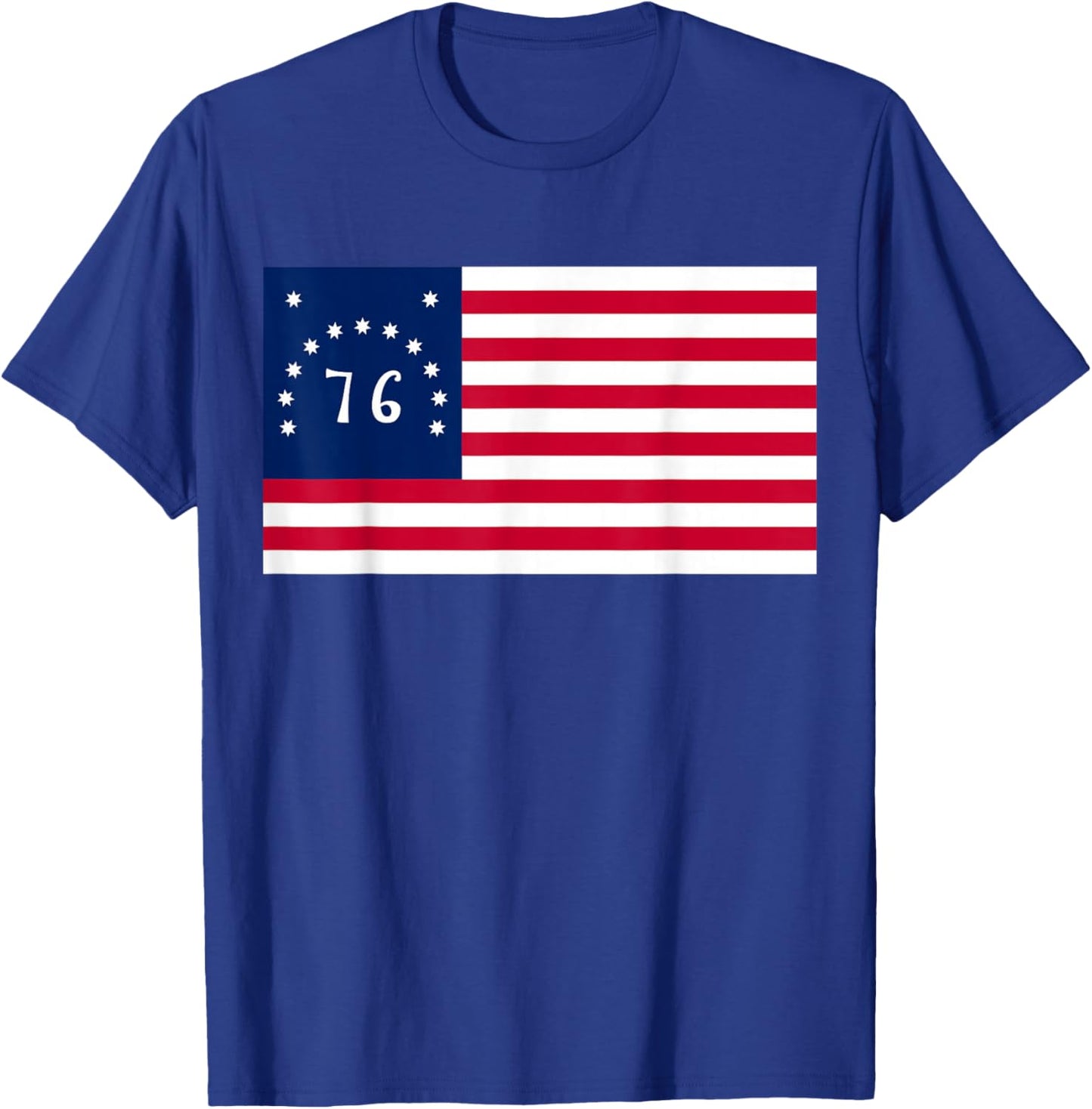 Bennington Flag 76 American Patriot 1776 4th of July USA T-Shirt - T-Shirt | Royal