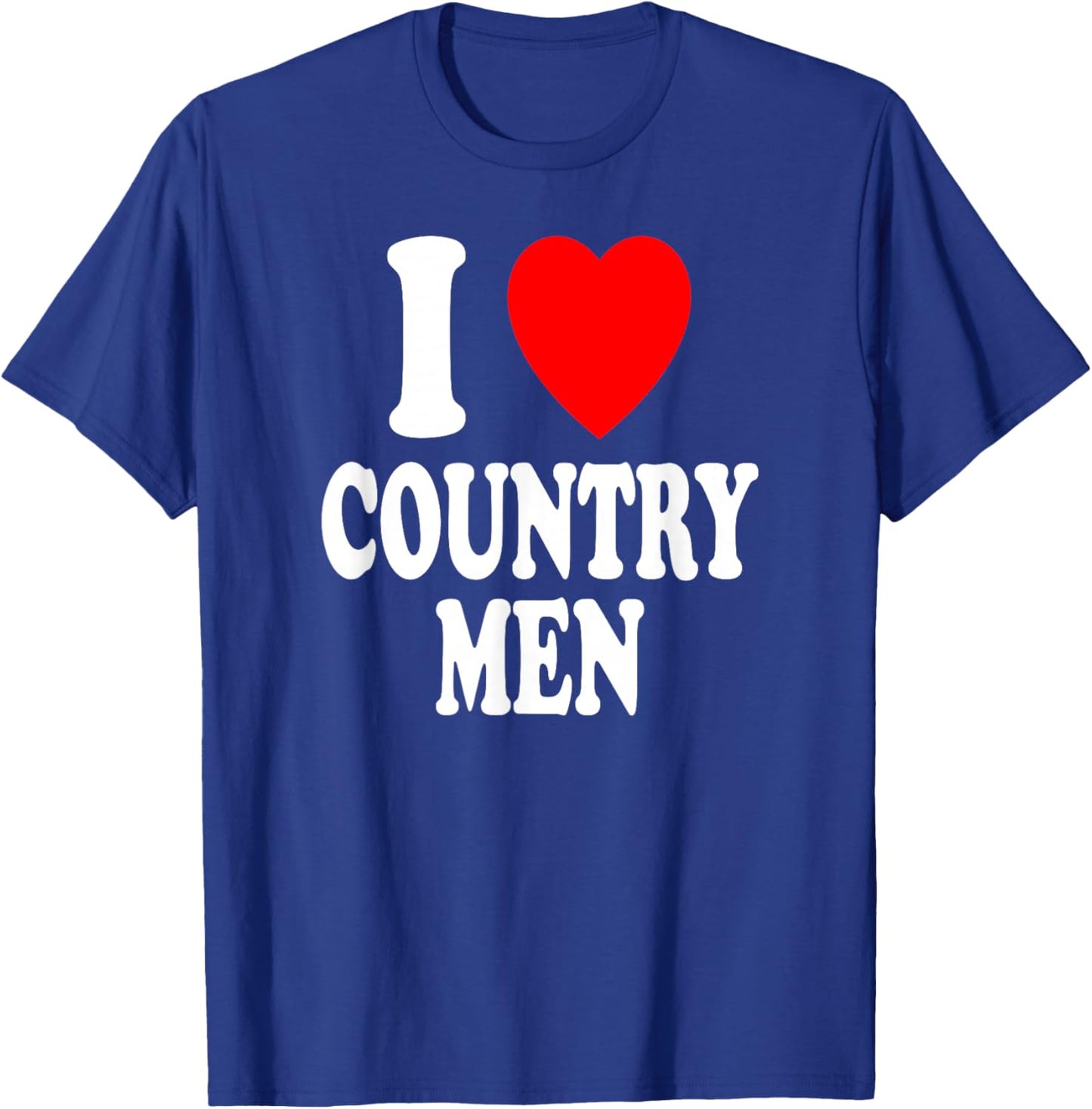 I Heart (Love) Country Men Southern Attraction Preference T-Shirt - T-Shirt | Royal