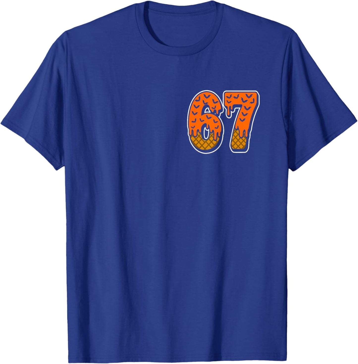Six Seven Halloween Funny 67 Meme Ice Cream Pumpkin T-Shirt - T-Shirt | Royal