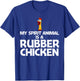 Funny Rubber Chicken Art Women Giant Rubber Chicken T-Shirt - T-Shirt | Royal