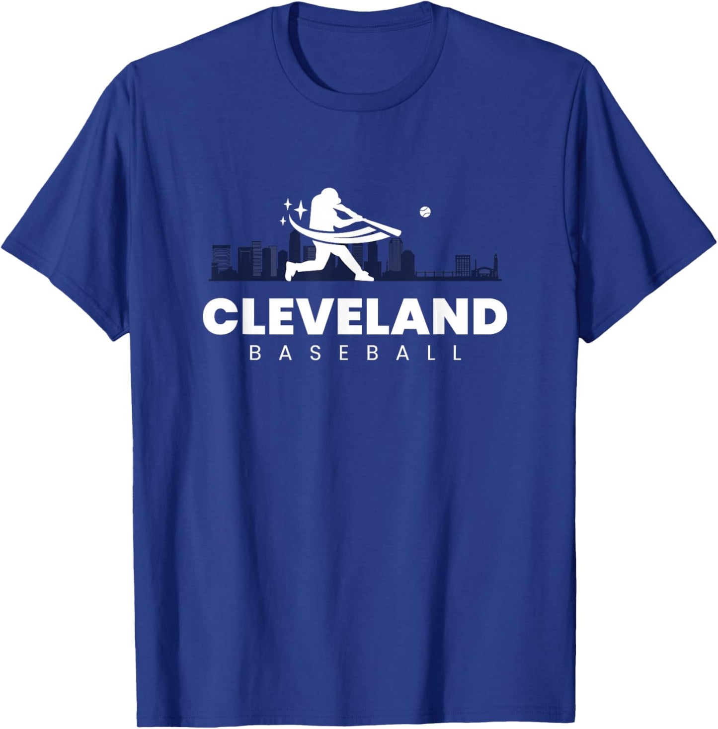 Cleveland Baseball Vintage Minimalist Retro Baseball Lover T-Shirt - T-Shirt | Royal