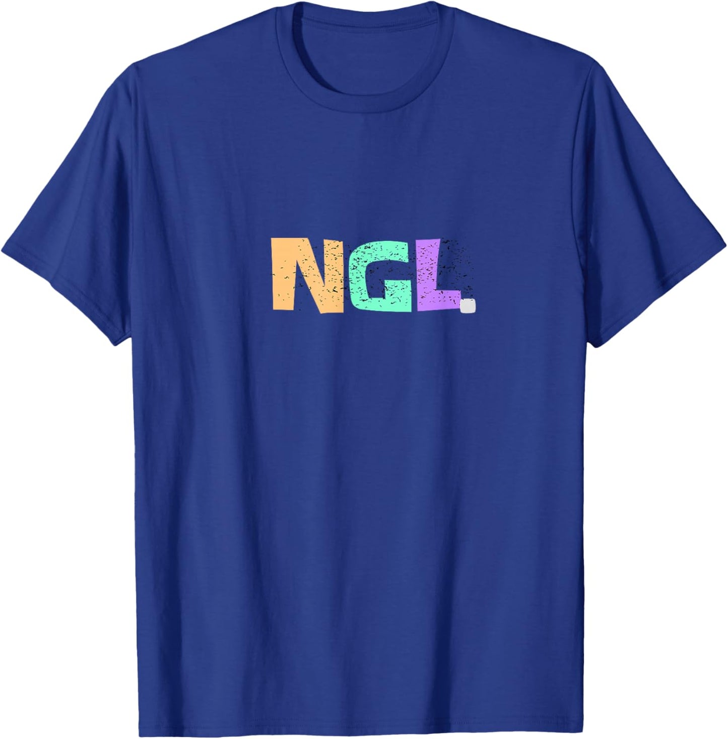 NGL Socially Inspired Text Designed T-Shirt - T-Shirt | Royal