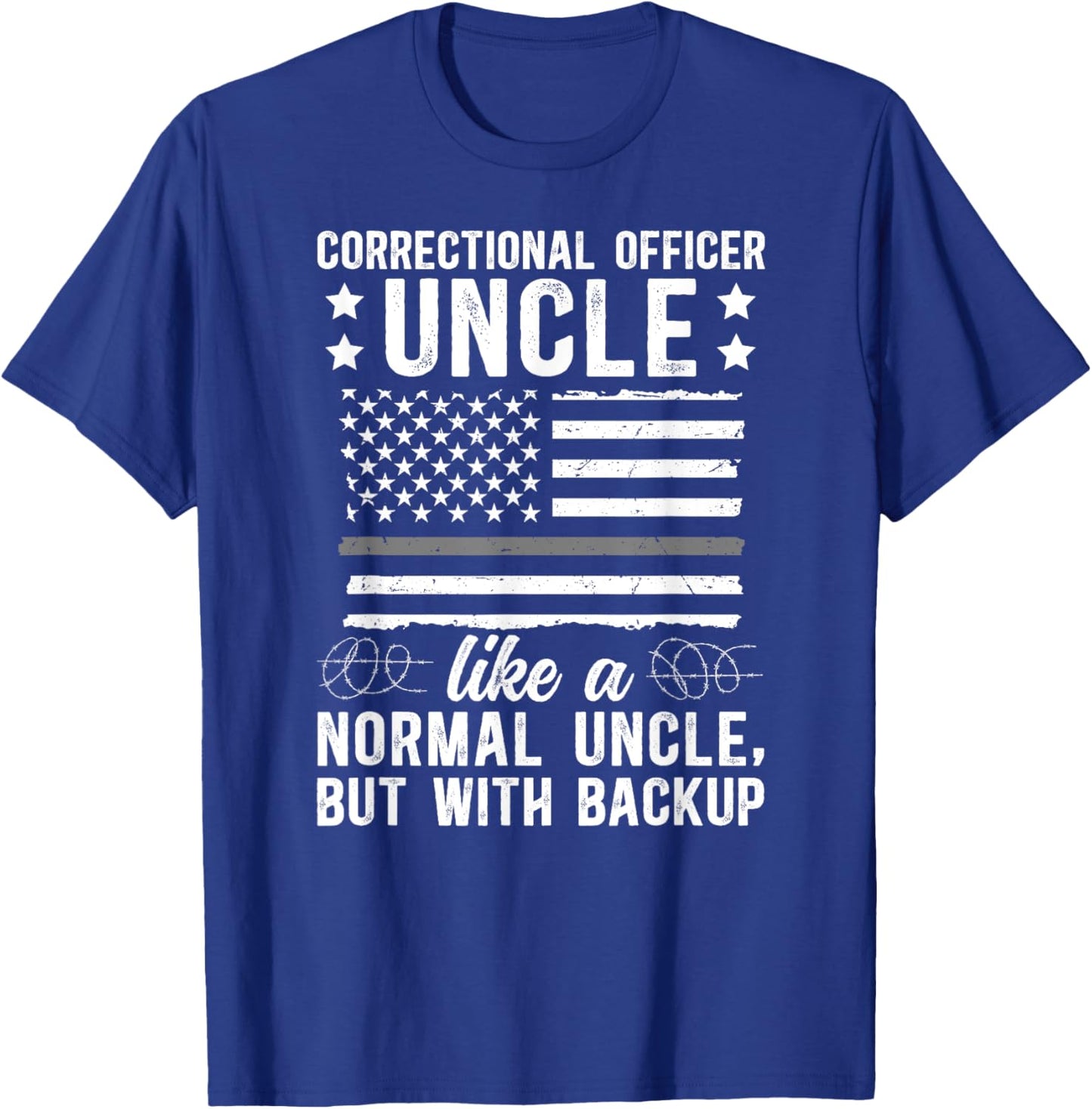 Proud Corrections Uncle Of A Correctional Officer Uncle T-Shirt - T-Shirt | Royal