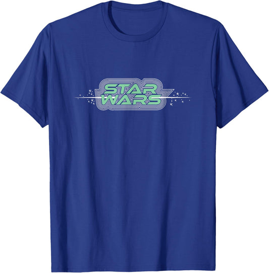 Star Wars Iconic Retro Vintage Big Chest Logo T-Shirt - T-Shirt | Royal