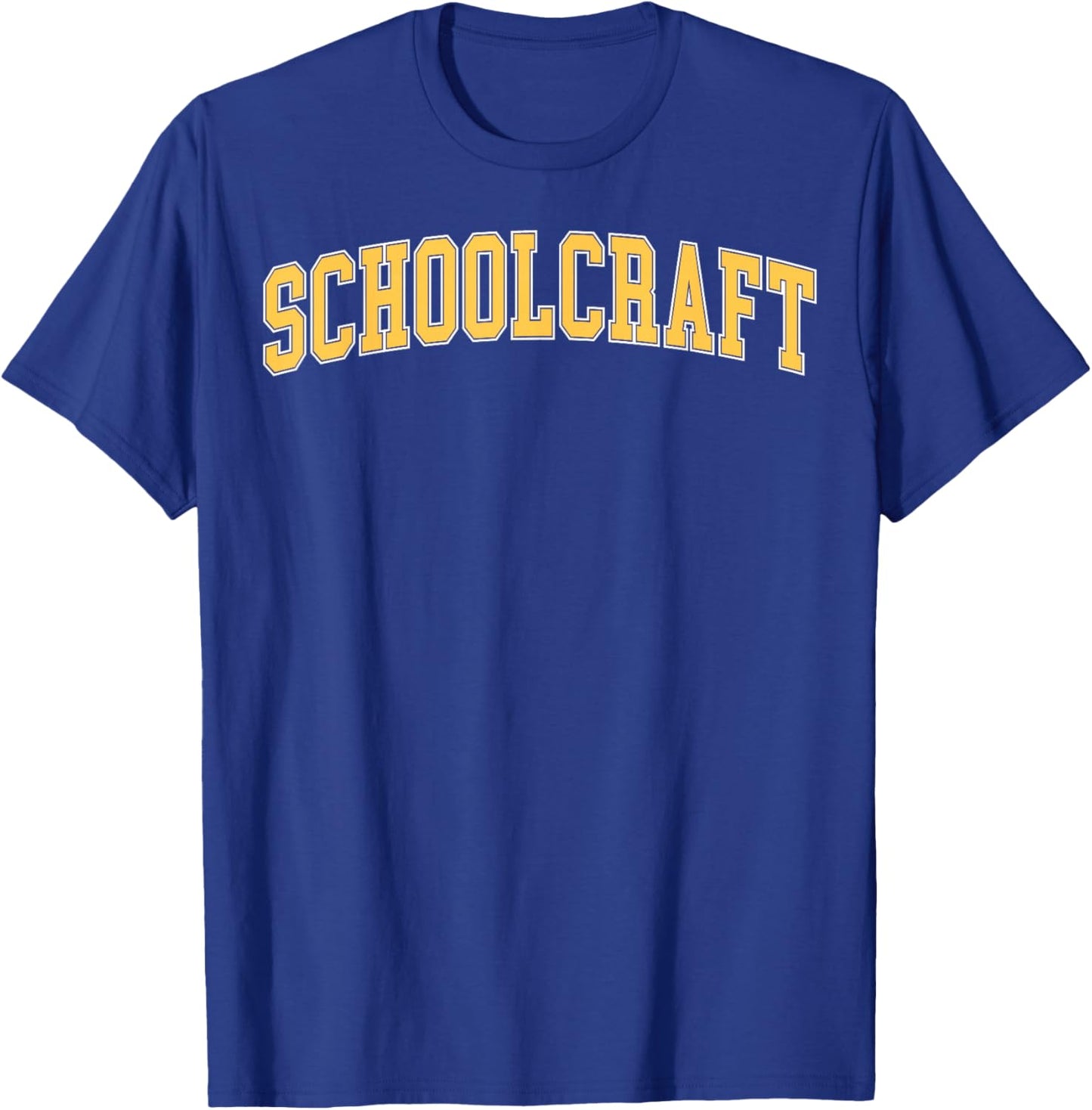 Retro Personalized Schoolcraft Name Vintage Arch Men Women T-Shirt - T-Shirt | Royal