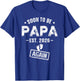 Soon to Be Papa Again Promoted to Papa Again 2026 T-Shirt - T-Shirt | Royal