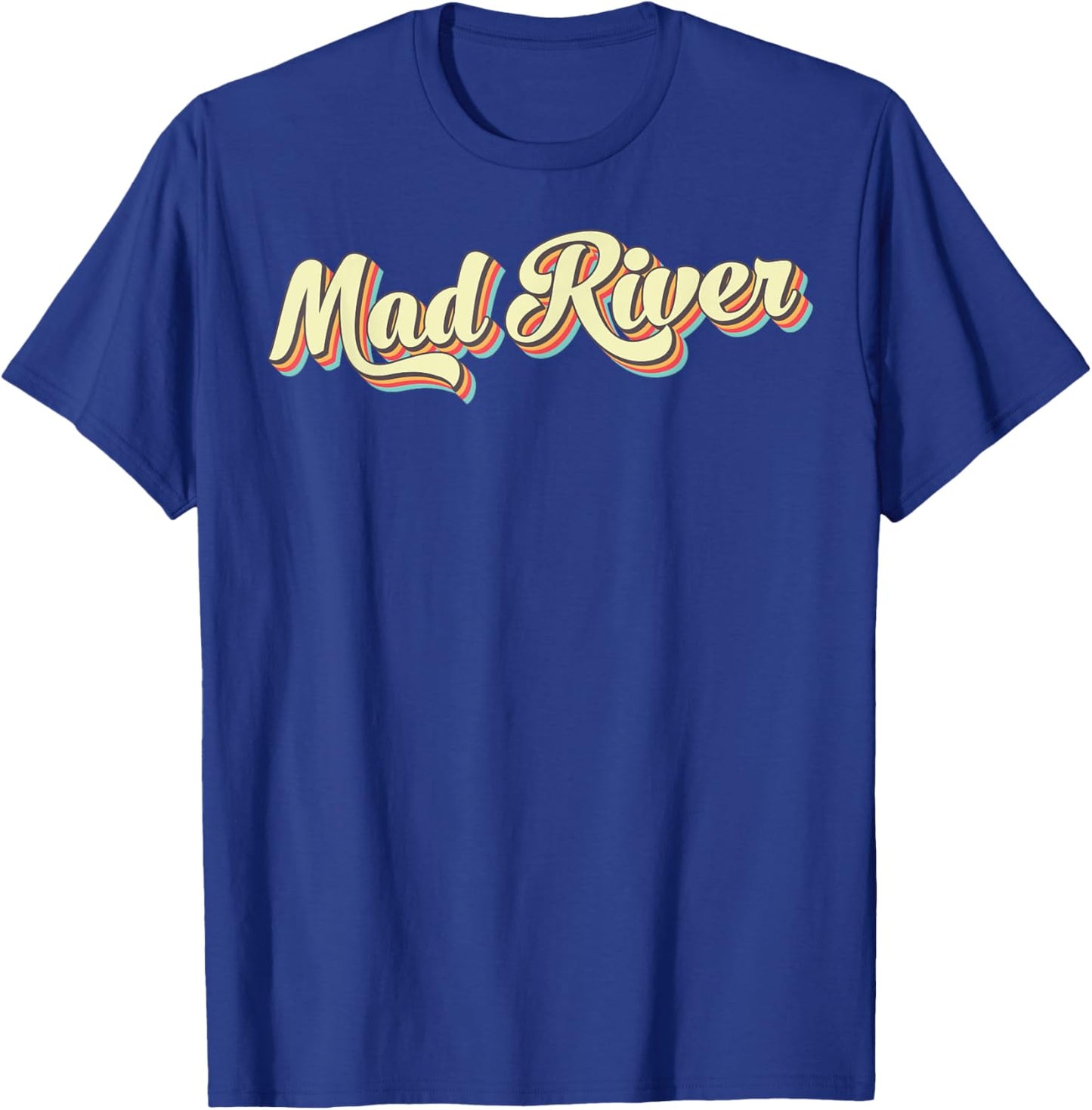 Mad River Retro Art Baseball Font Vintage T-Shirt - T-Shirt | Royal