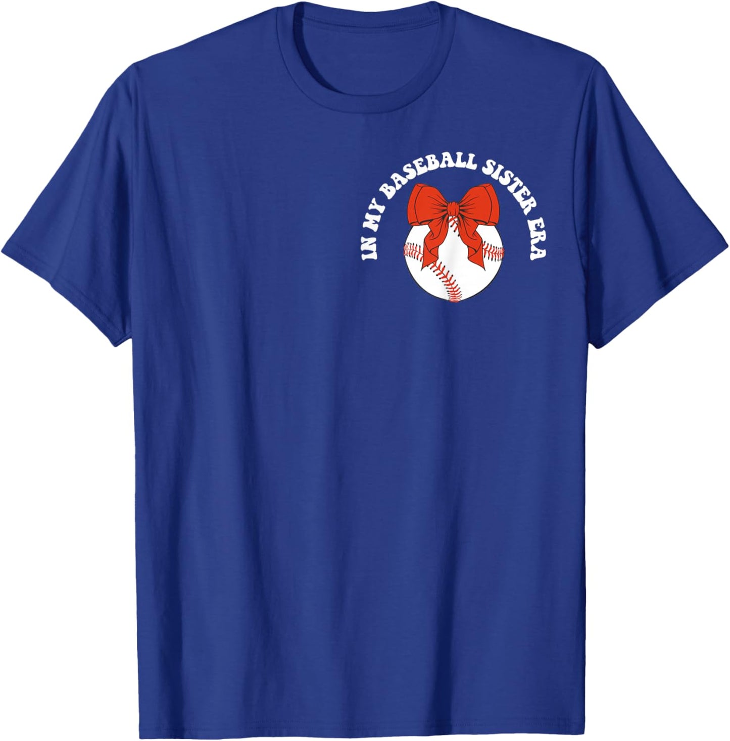 In My Baseball Sister Era Groovy Baseball Sister T-Shirt - T-Shirt | Royal
