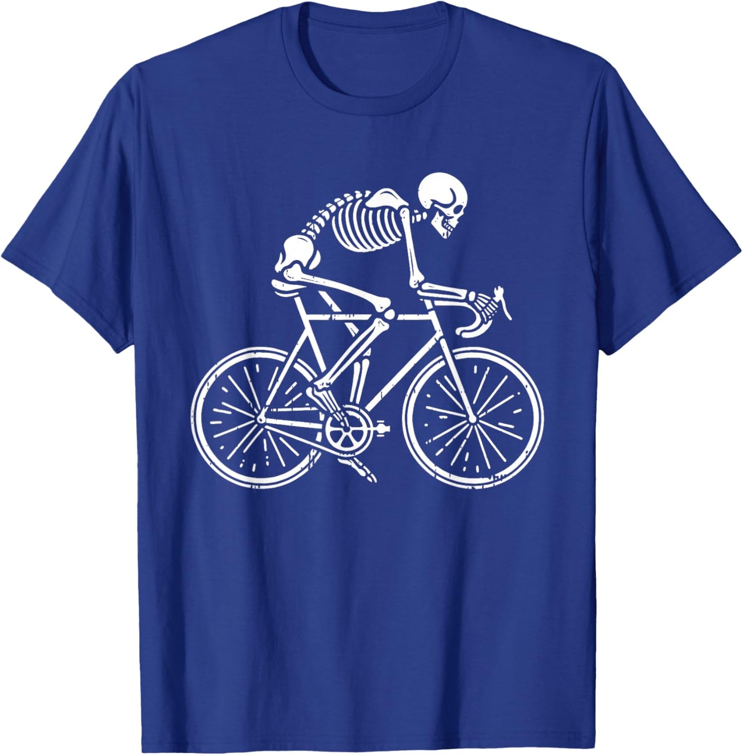 Skeleton Road Bike Bicycle Biking Cycling Biker Cyclist T-Shirt - T-Shirt | Royal