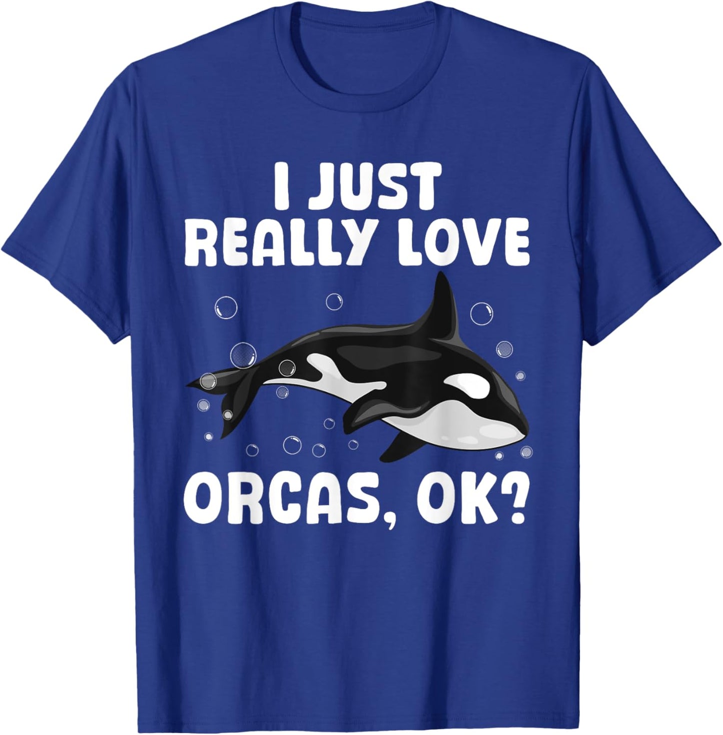 Funny Orca Whale Design Women Girls Boys Orca Lover T-Shirt - T-Shirt | Royal