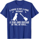 A House Is Not A Home Without A Dog And Guitar Or Two T-Shirt - T-Shirt | Royal