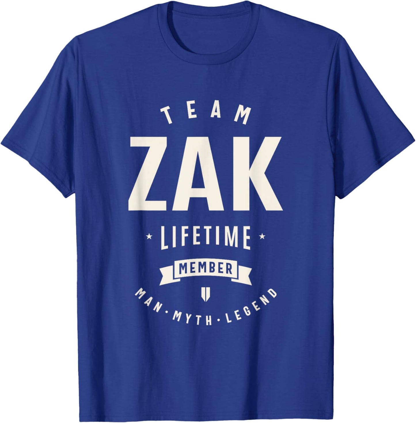 Team Zak Lifetime Member Funny Name Zak T-Shirt - T-Shirt | Royal