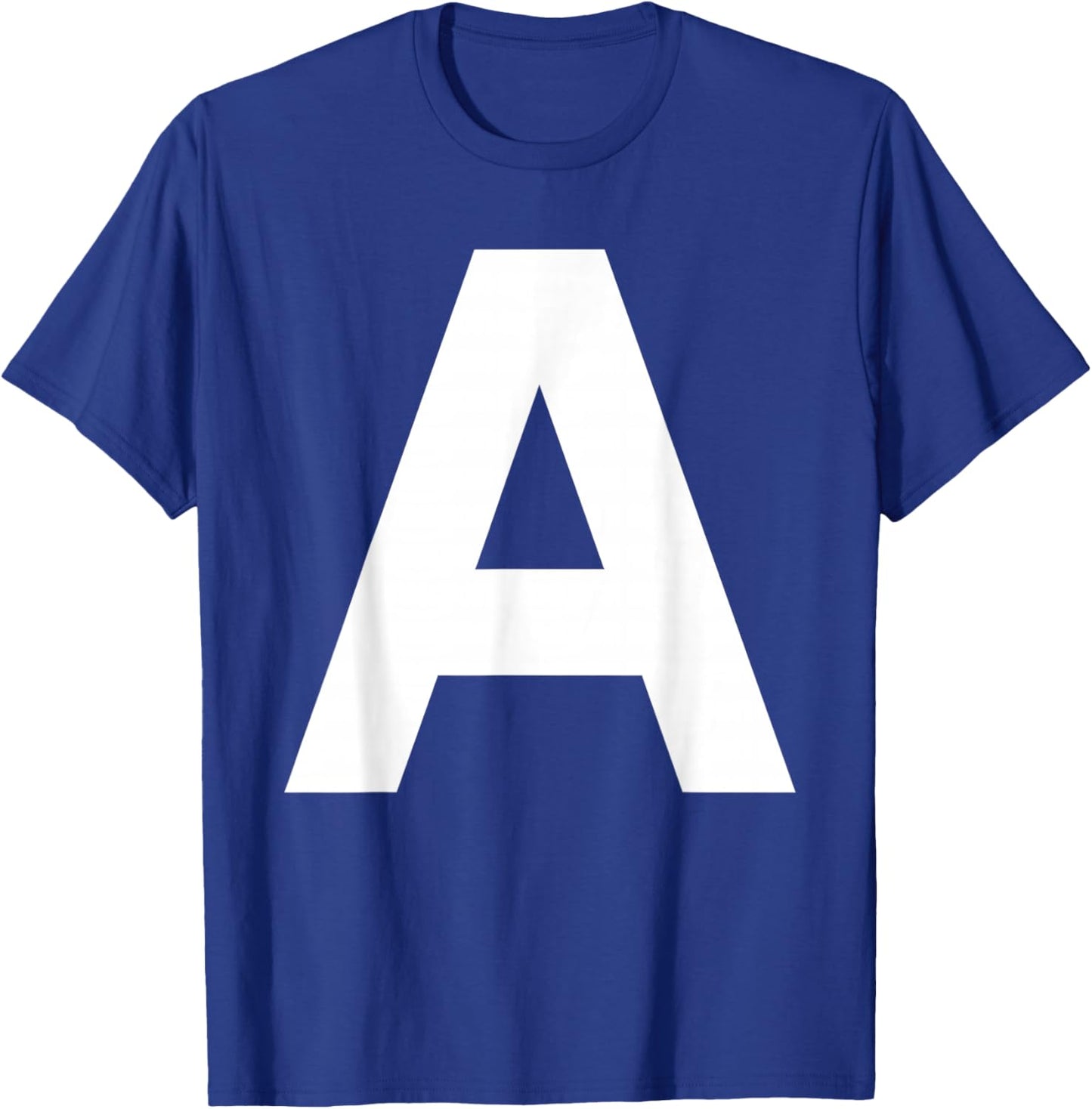 Letter A Group Matching Lazy Halloween Costume T-Shirt - T-Shirt | Royal