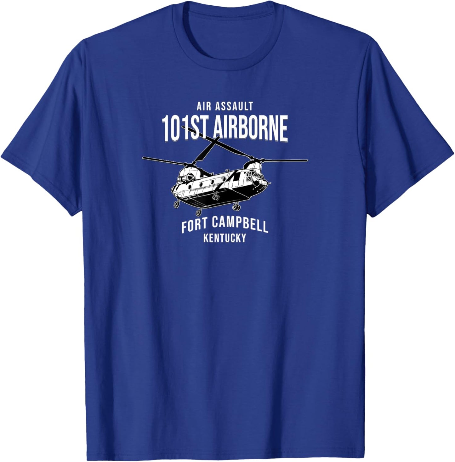 101st Airborne Division Fort Campbell Kentucky Helicopter T-Shirt - T-Shirt | Royal