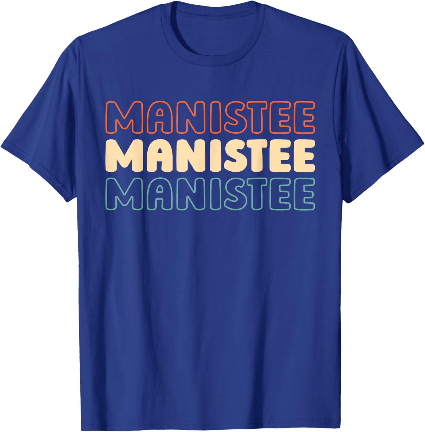 Retro Us American City - Usa Vintage Michigan Manistee T-Shirt - T-Shirt | Royal