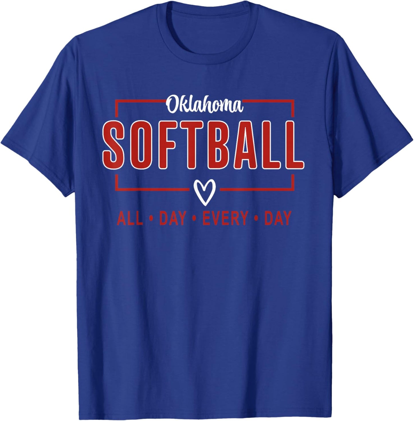 Oklahoma Softball Vintage Kids Team Retro Softball Fan T-Shirt - T-Shirt | Royal