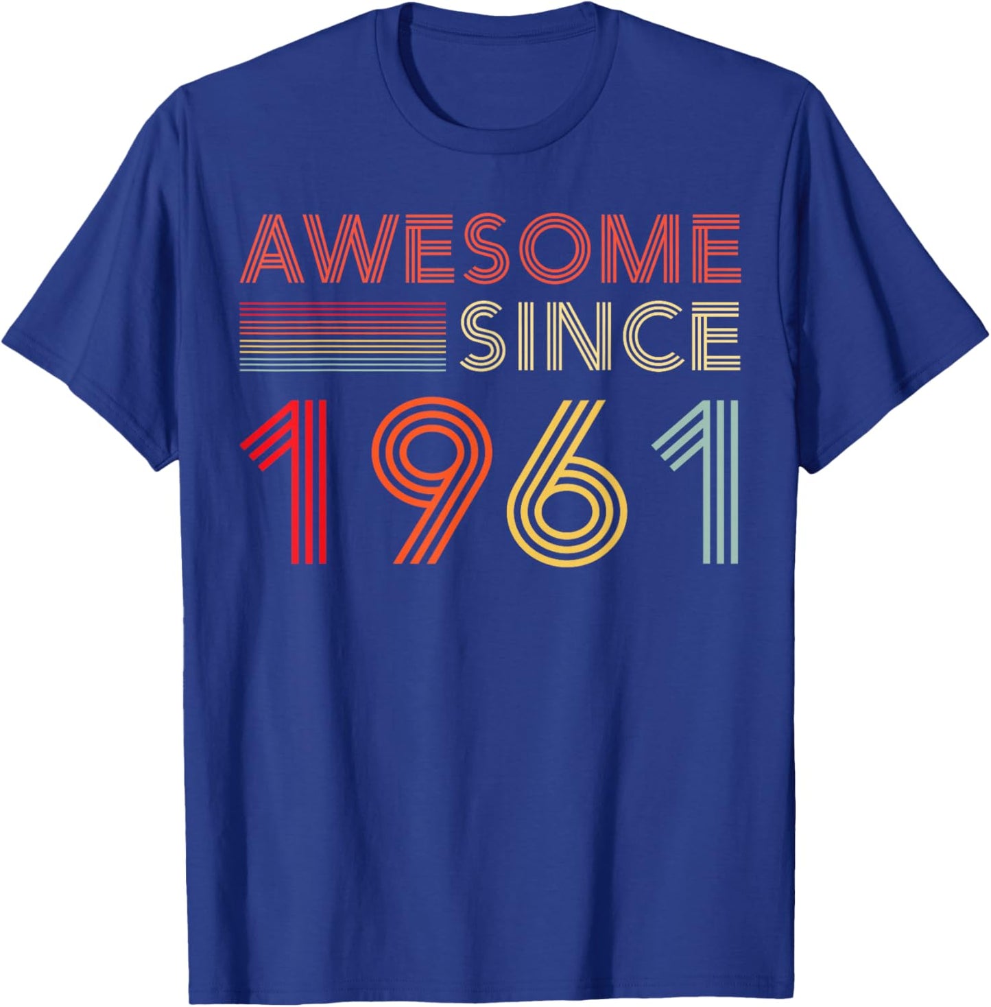 Awesome 65 Birthday Decorations Men 65yr 1961 65th Birthday T-Shirt - T-Shirt | Royal
