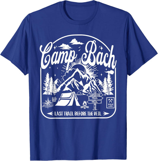 Last Trail Before The Veil Camp Bachelorette Party Matching T-Shirt - T-Shirt | Royal