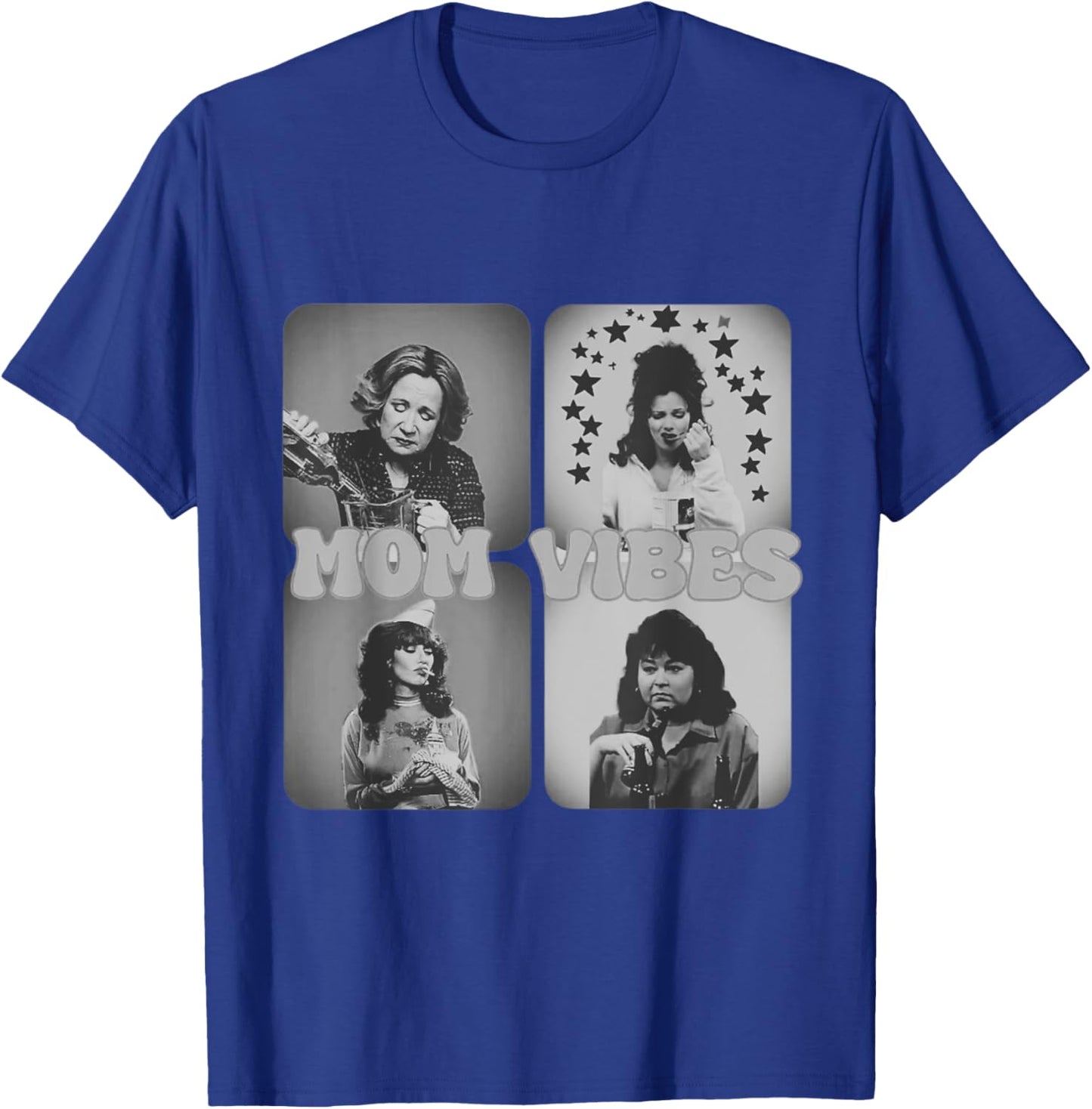 Retro Mom 90’s Vibes Vintage Mother's Day T-Shirt - T-Shirt | Royal