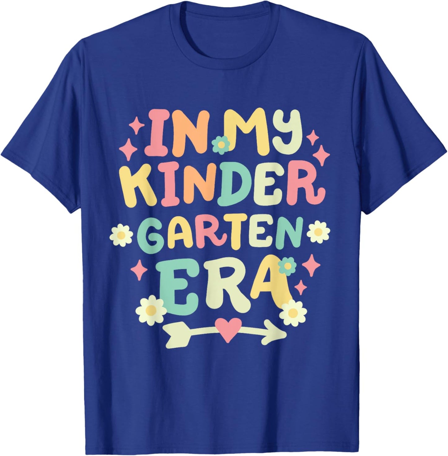 In My Kindergarten Era Retro Groovy Back To School Kids T-Shirt - T-Shirt | Royal