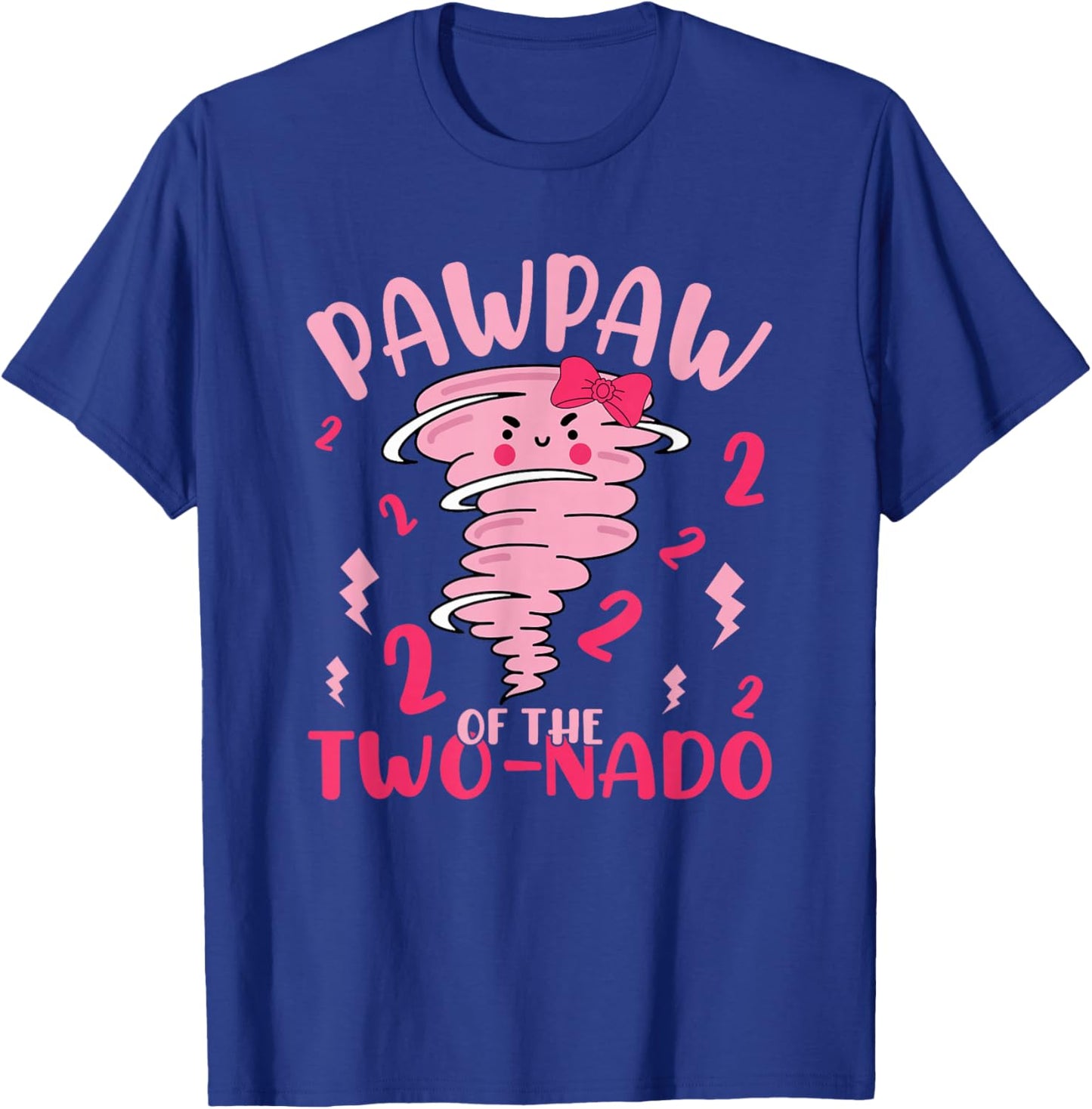 Pawpaw of The Two-nado Tornado Theme 2nd Birthday Party T-Shirt - T-Shirt | Royal