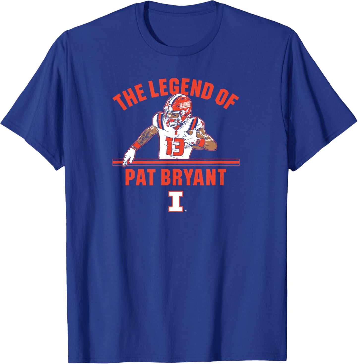 The Legend of Pat Bryant - Illinois Fighting Illini Football T-Shirt - T-Shirt | Royal