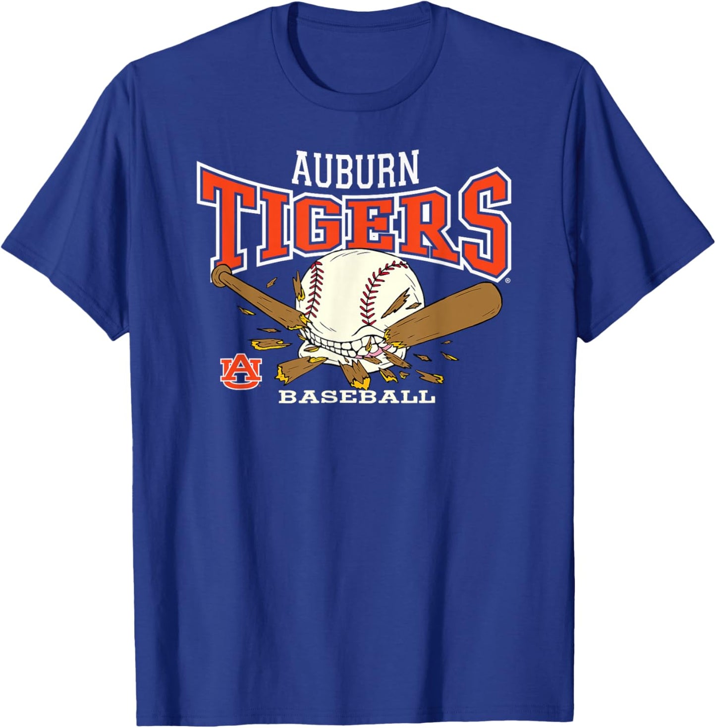 Auburn Tigers Baseball Bite Navy Officially Licensed T-Shirt - T-Shirt | Royal