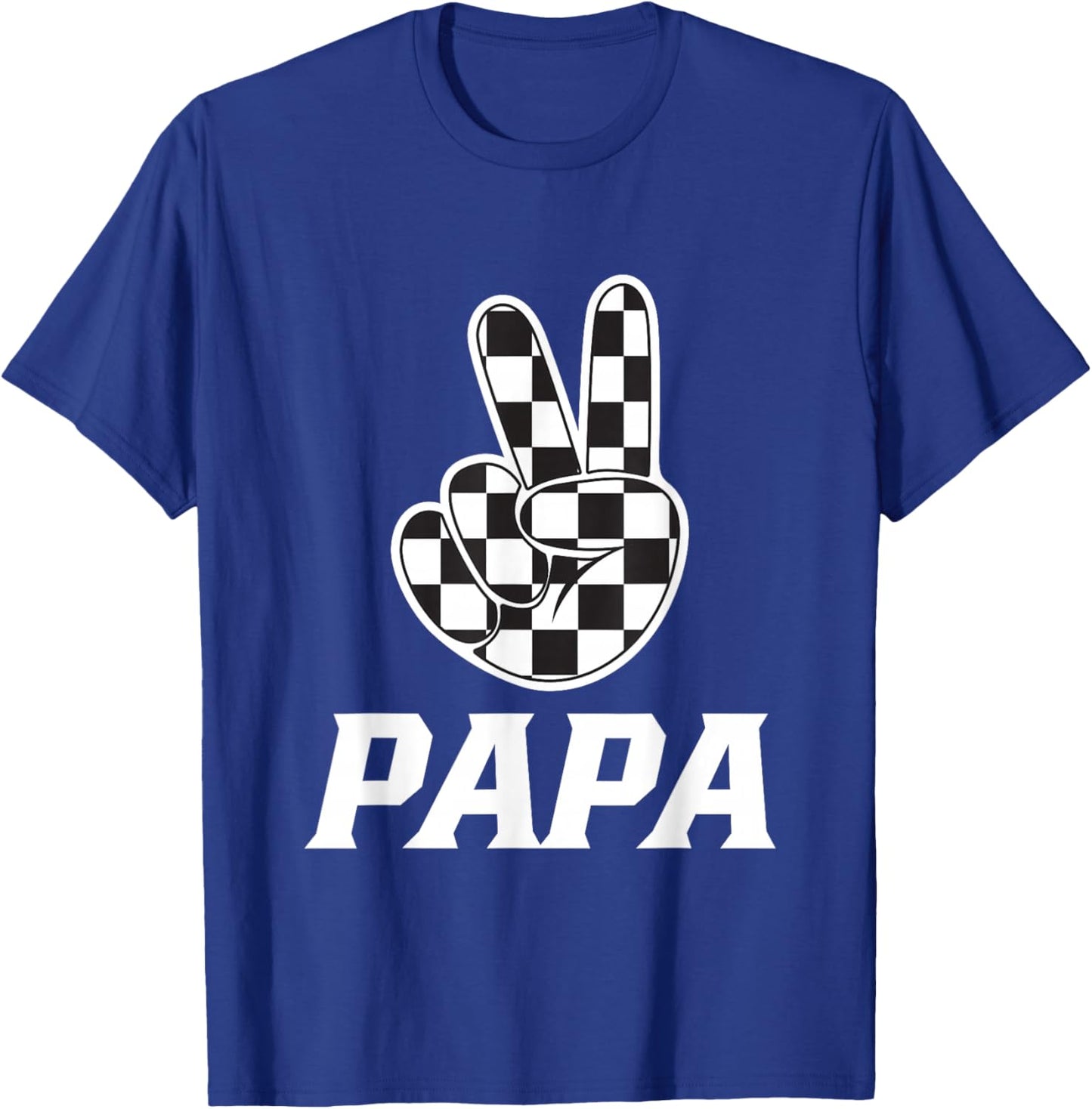 Papa Birthday Party Car Race Family Matching Pit Car Racing T-Shirt - T-Shirt | Royal
