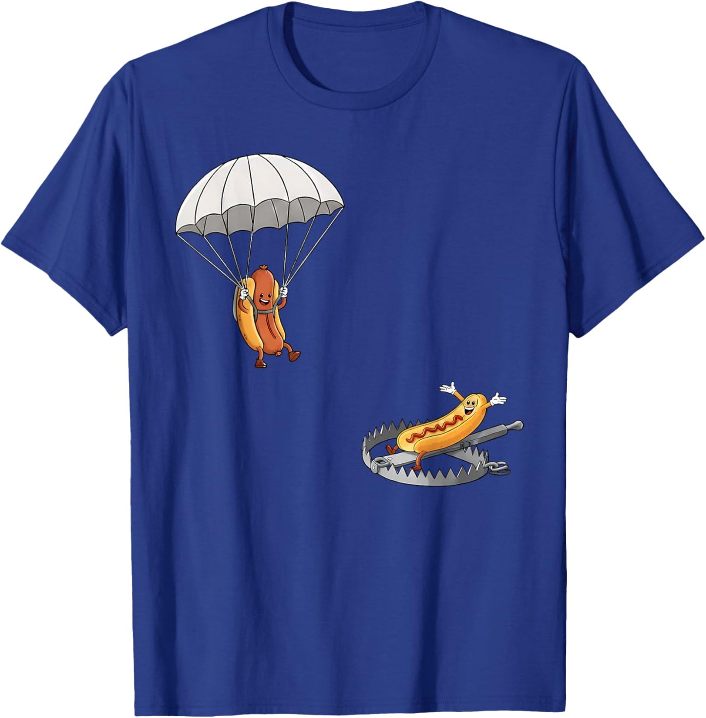 Hotdog High Dive Funny Carnival Food Men Women T-Shirt - T-Shirt | Royal
