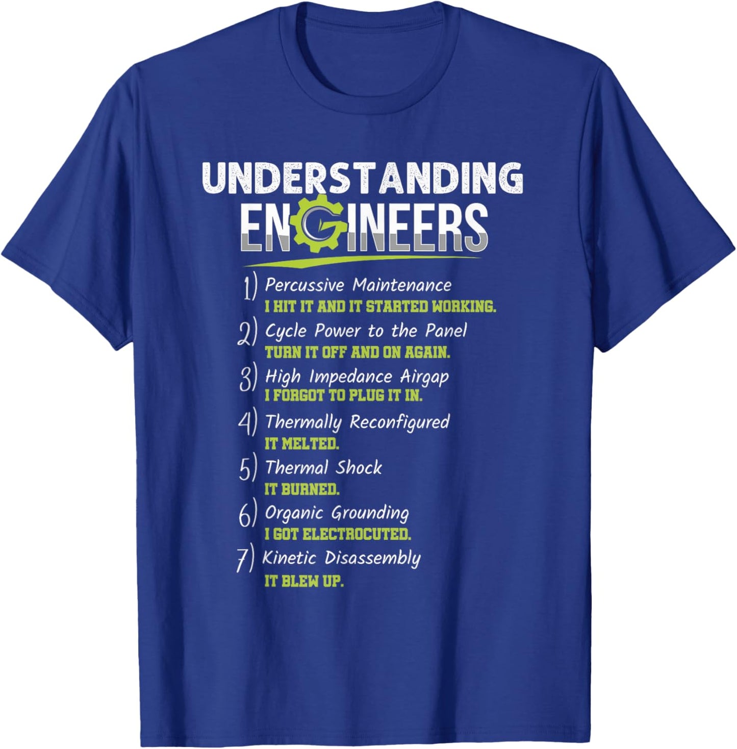Understanding Engineers - Funny Sarcastic Engineering T-Shirt - T-Shirt | Royal