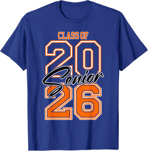 Class of 2026 Senior - 2026 Graduation Orange Vibes T-Shirt - T-Shirt | Royal