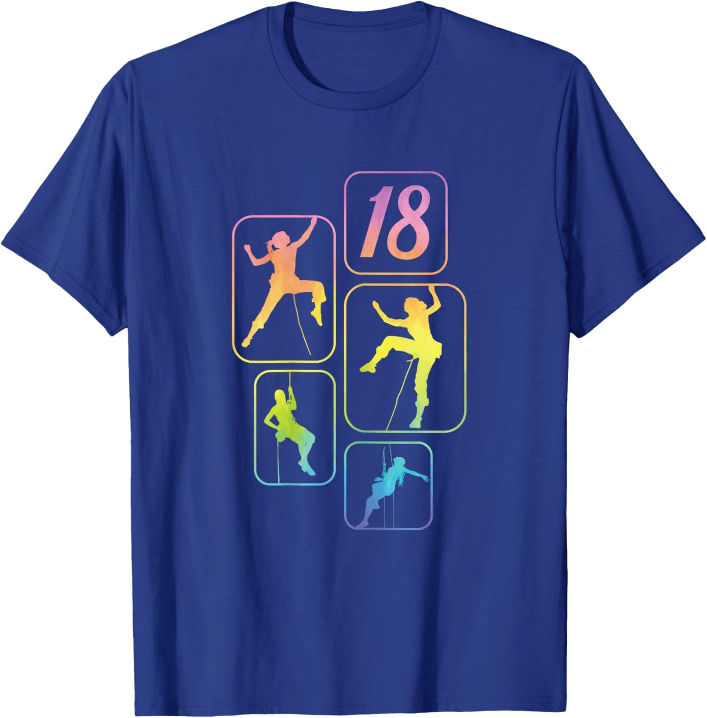 18ème Anniversaire Escalade rocheuse 18 Ans T-Shirt - T-Shirt | Royal