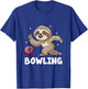Sloth Playing Bowling Bowler Sports Athlete Game For Kids T-Shirt - T-Shirt | Royal