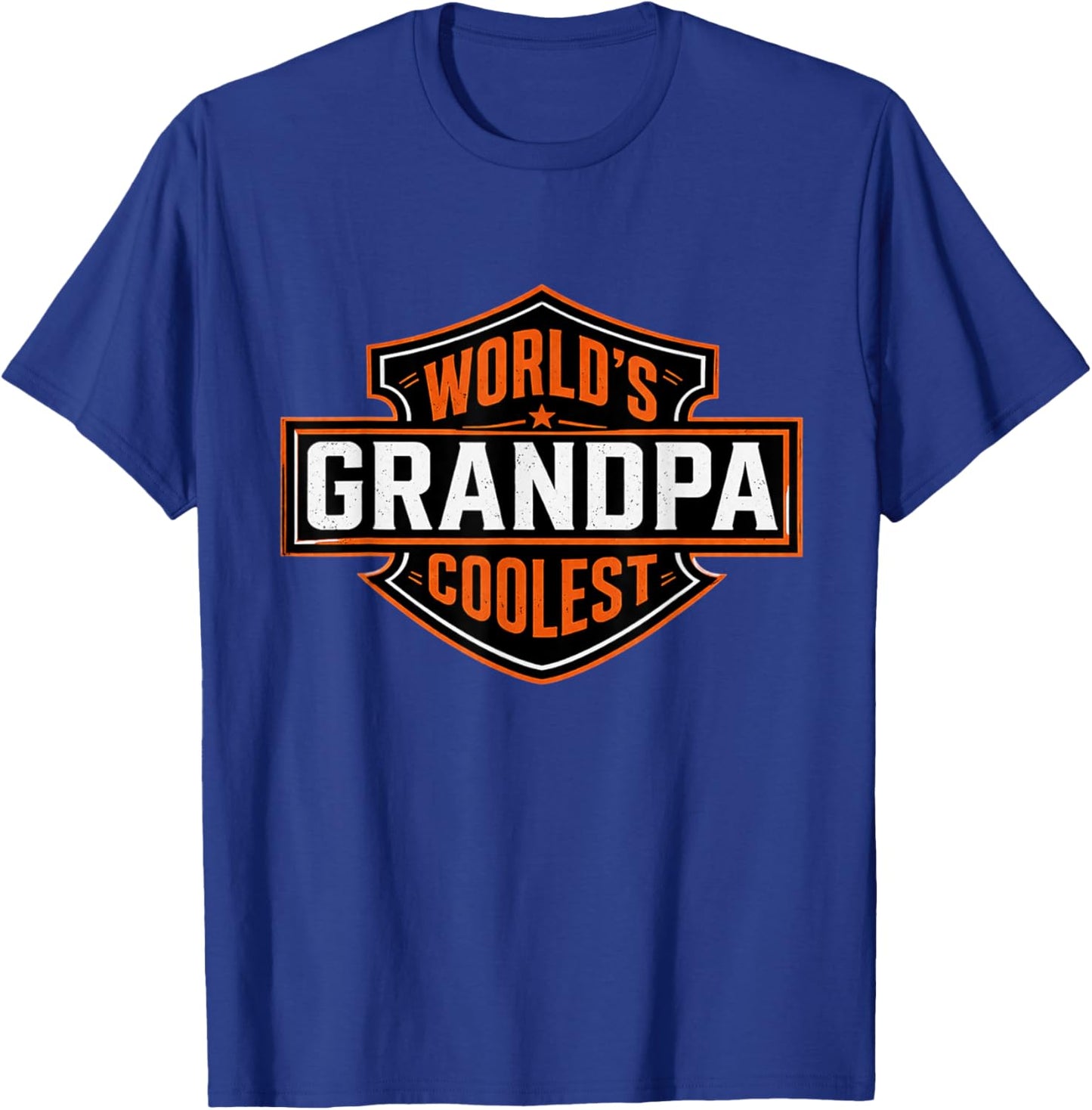 World's Coolest Grandpa Funny Vintage Fathers Day Papa T-Shirt - T-Shirt | Royal
