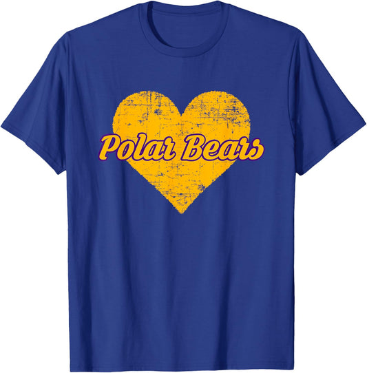 Jackson Polar Bears Over Heart T-Shirt - T-Shirt | Royal