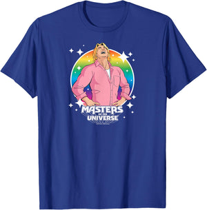 Masters of The Universe: Prince Adam Rainbow Hey Yea T-Shirt - T-Shirt | Royal