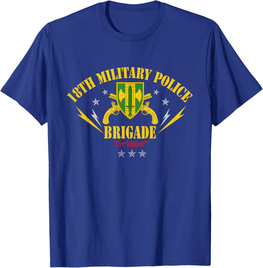 USA 18th Military Police Brigade Veterans Day Patriotic Papa T-Shirt - T-Shirt | Royal