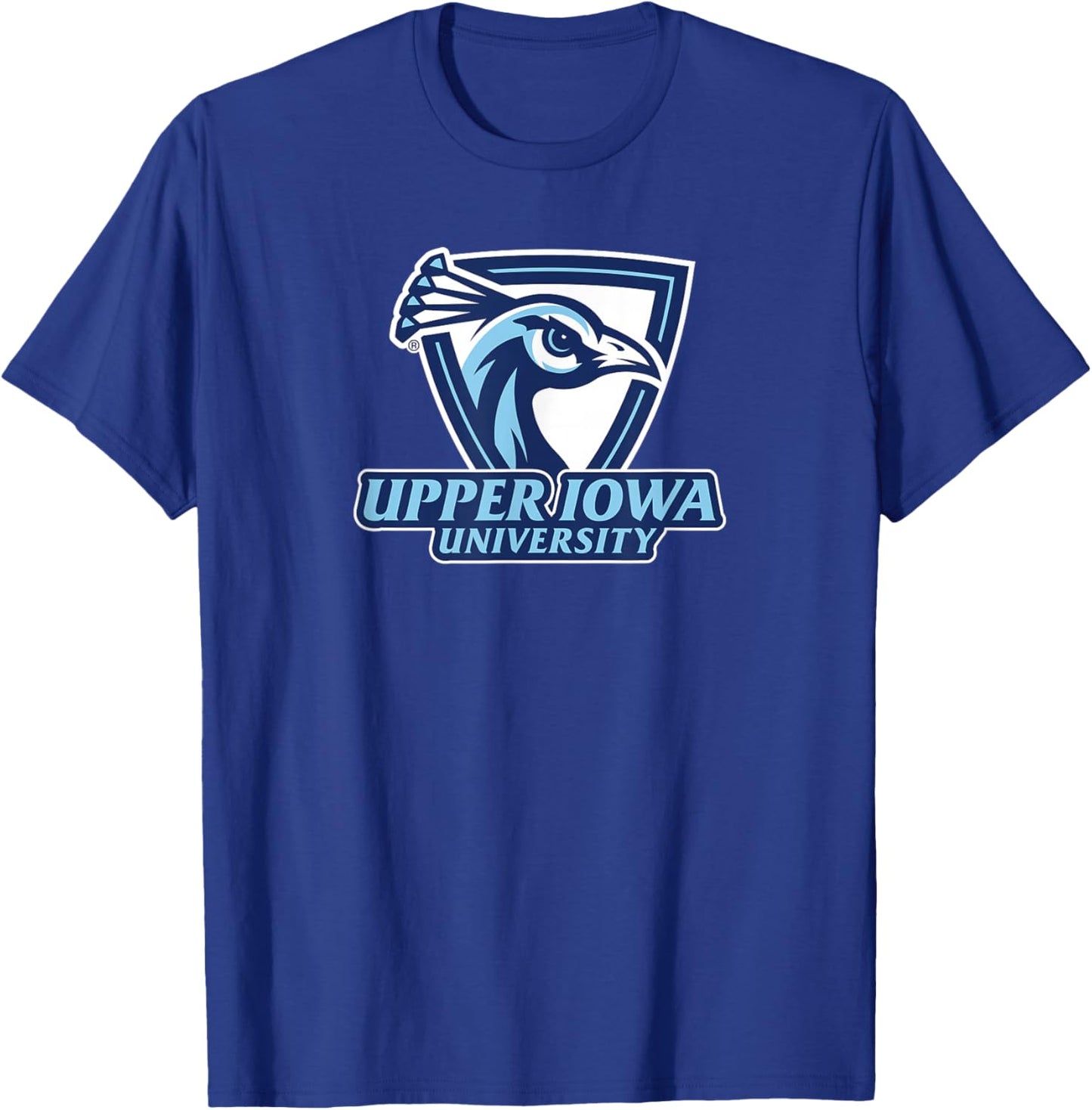Upper Iowa University Peacocks Primary Logo T-Shirt - T-Shirt | Royal