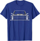 1985 Squarebody Front Grille Silhouette K10 Squarebody Truck T-Shirt - T-Shirt | Royal