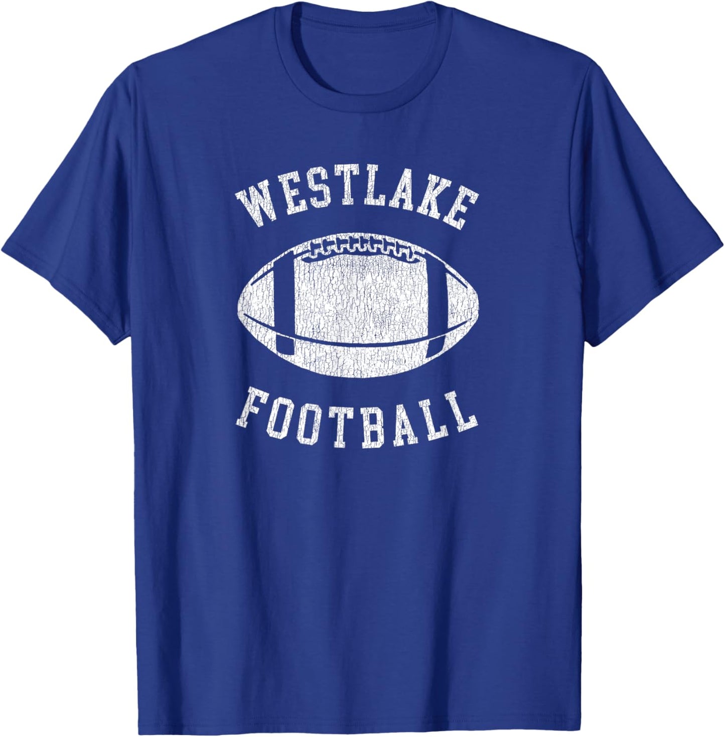 Westlake Football Distressed Vintage 80's Throwback Classic T-Shirt - T-Shirt | Royal