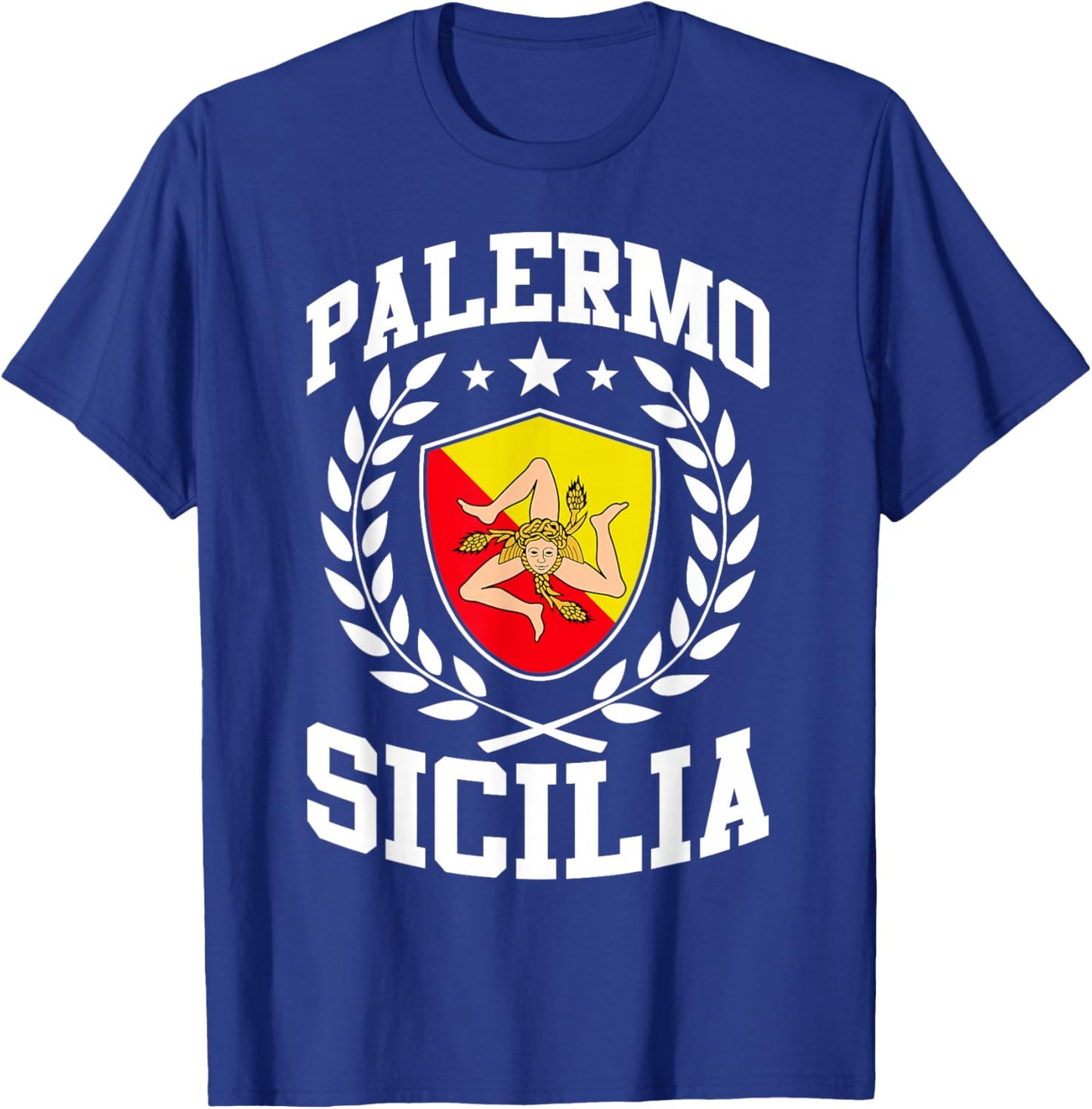 Palermo Sicilia Sicily Flag Trinacria Sicilian Pride T-Shirt - T-Shirt | Royal