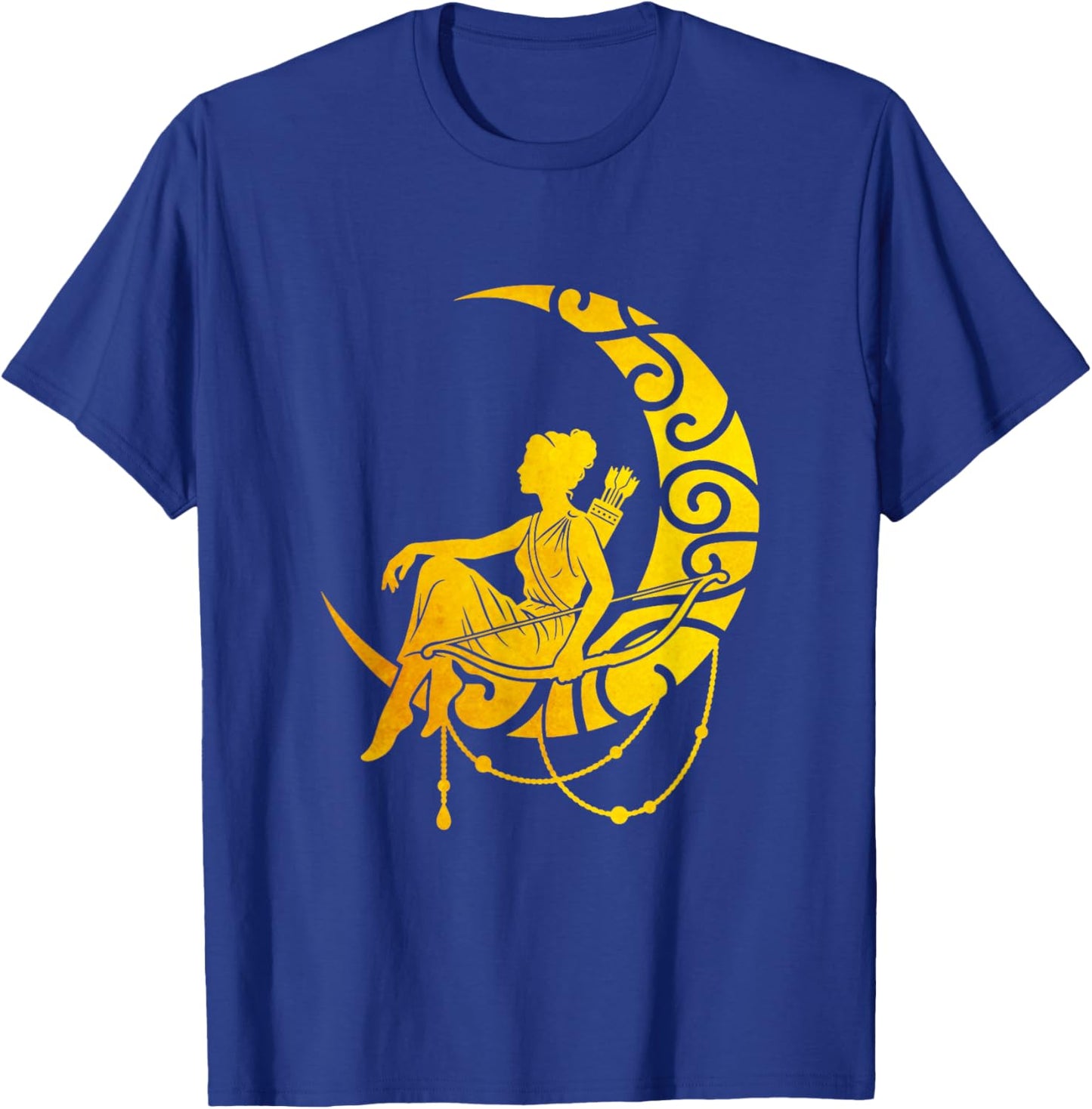 Artemis Goddess and The Moon Greek Mythology Fantasy T-Shirt - T-Shirt | Royal