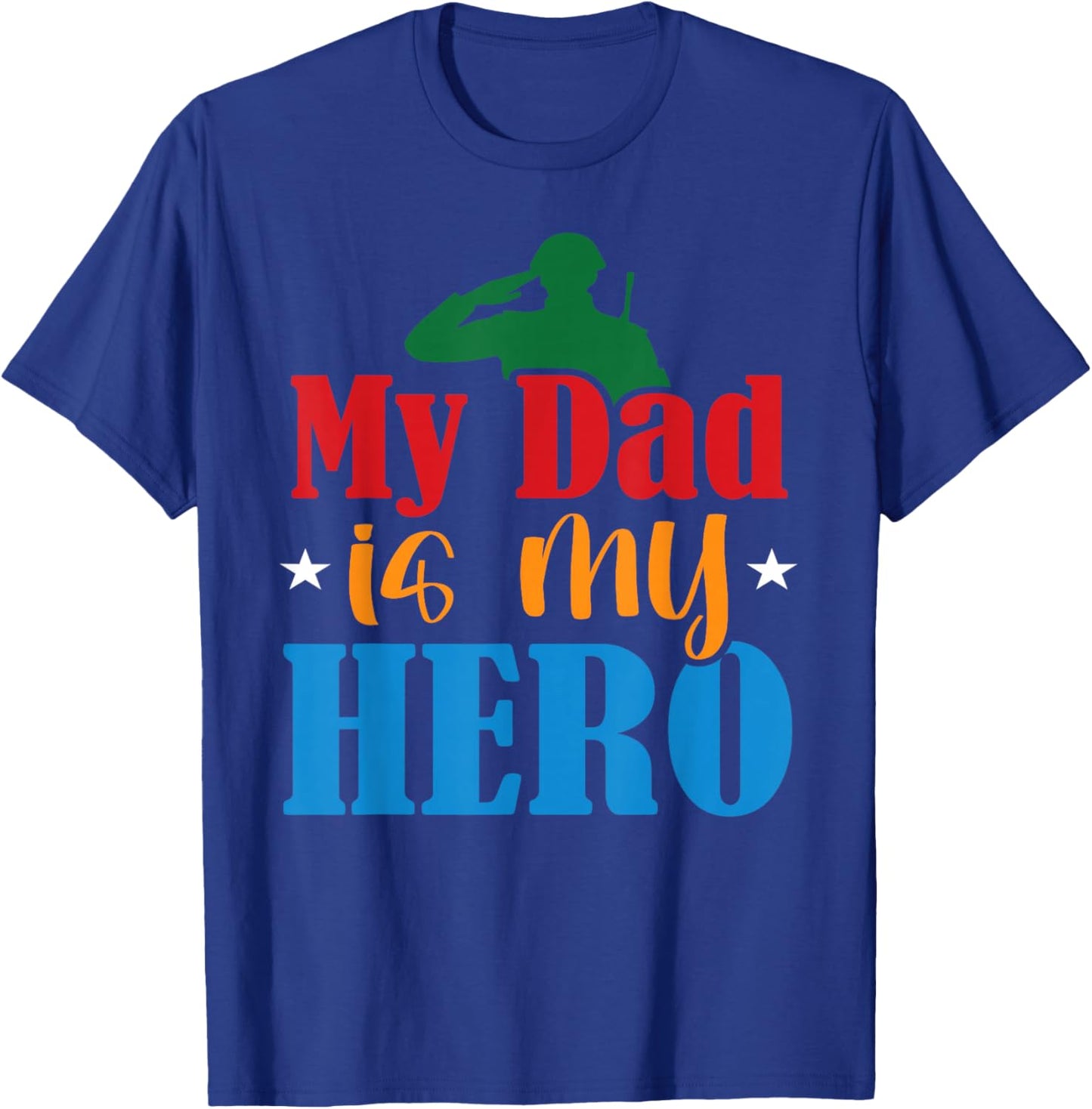 My Dad is My Super Hero Daddy Pa Fathers Day T-Shirt - T-Shirt | Royal